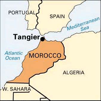 tangier morocco map